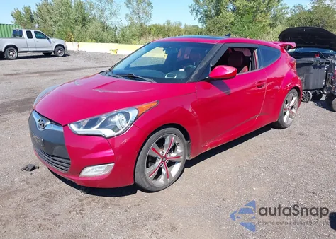 2012 Hyundai Veloster Base W/Red/Black из США, поврежденный, VIN KMHTC6AD6CU048653